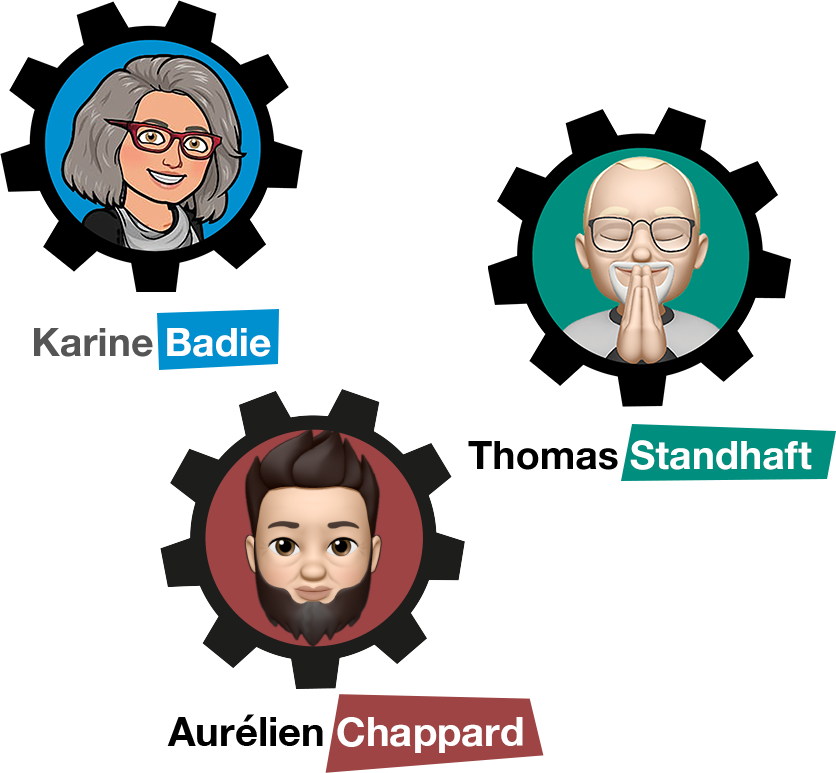 Les concepteurs de SoProtocol : Karine Badie, Thomas Standhaft et Aurélien Chapparda